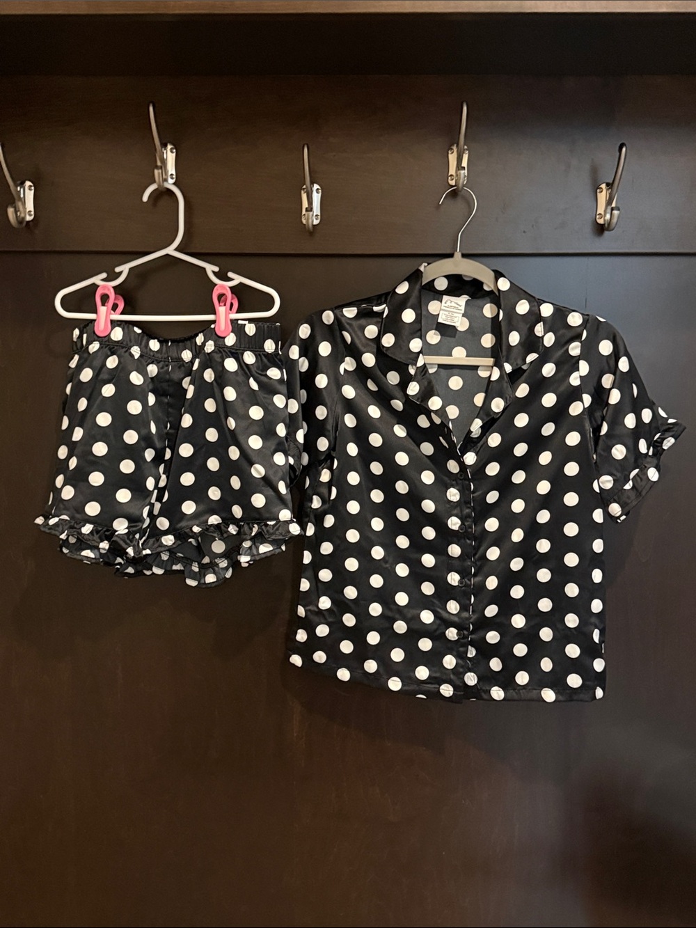 Kids Black Polka Dot Pajama Set - Classic Comfort